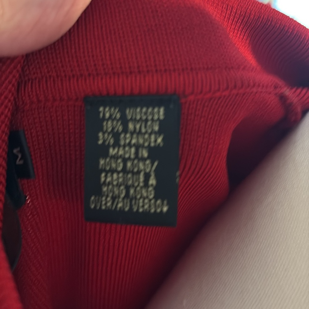 Dana Buchman red open cardigan sweater size medium - Picture 4 of 6